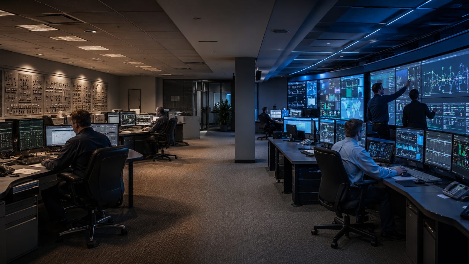 Existing control room transitioning to a modern integrated operating environment