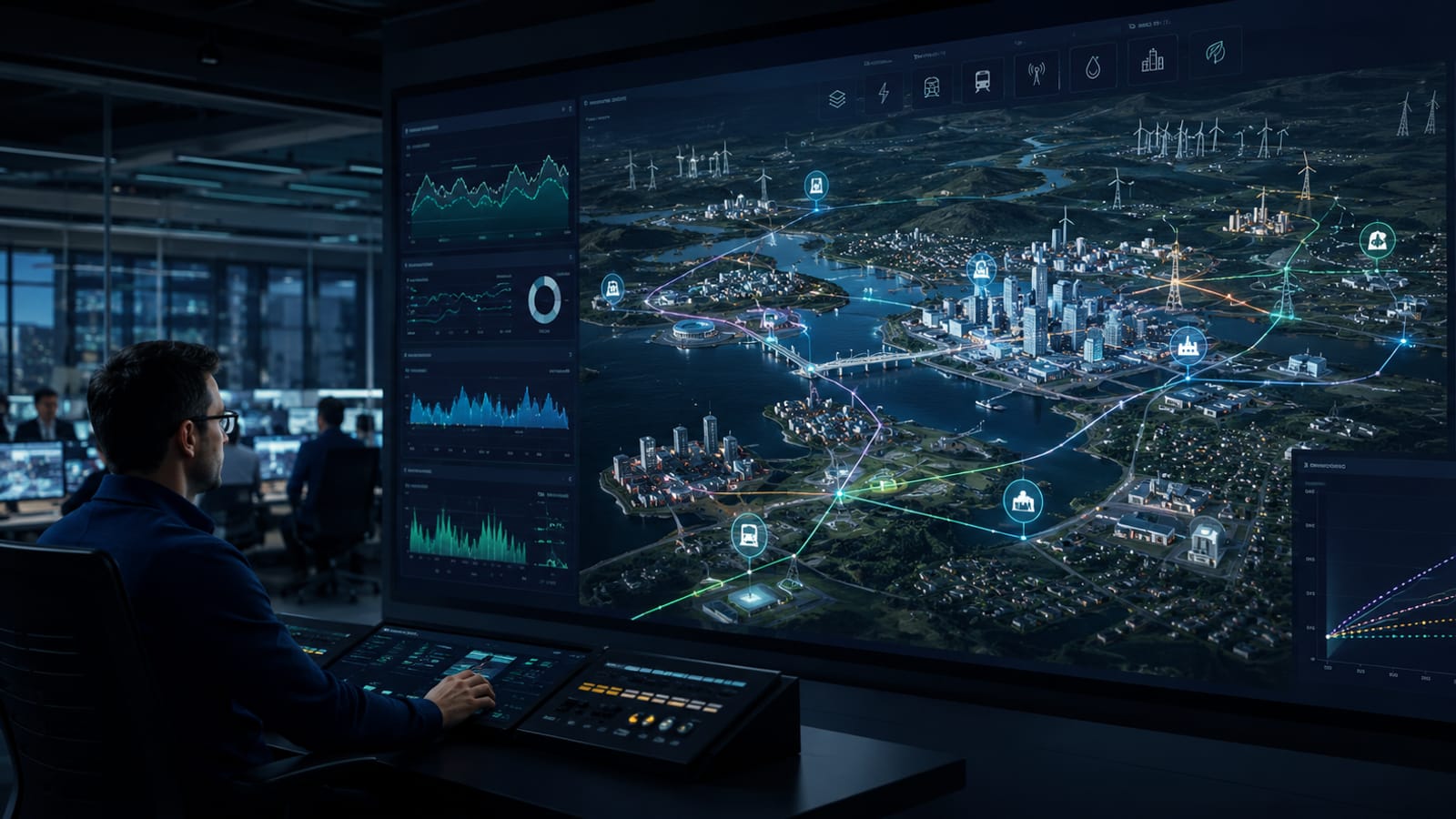Operator using a synchronized operational Digital Twin for decision support